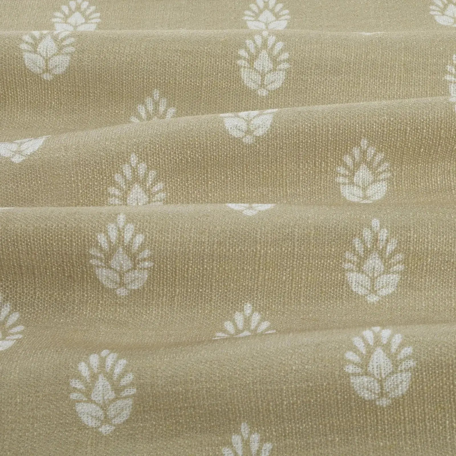 Stefana Silber Print Linen Blend Curtain Drapery Pleated?-TWOPAGES