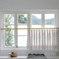 Stefana Silber Print Linen Pleated Cafe Curtains?-TWOPAGES
