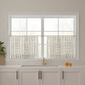 Stefana Silber Print Linen Pleated Cafe Curtains-?-TWOPAGES