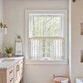 Stefana Silber Print Linen Pleated Cafe Curtains?-TWOPAGES
