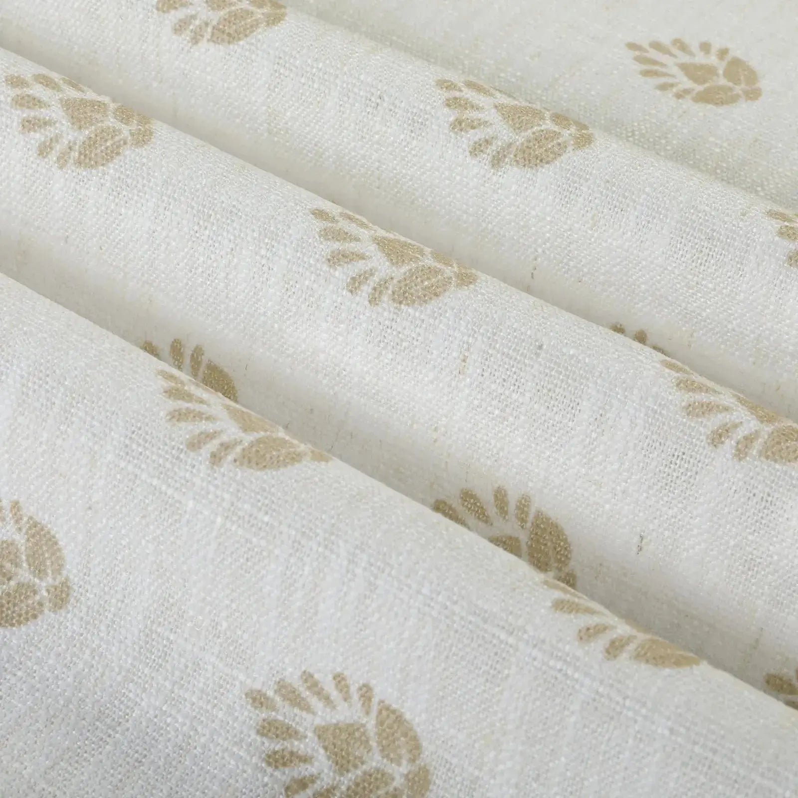 Stefana Silber Print Linen Blend Curtain Drapery Pleated?-TWOPAGES