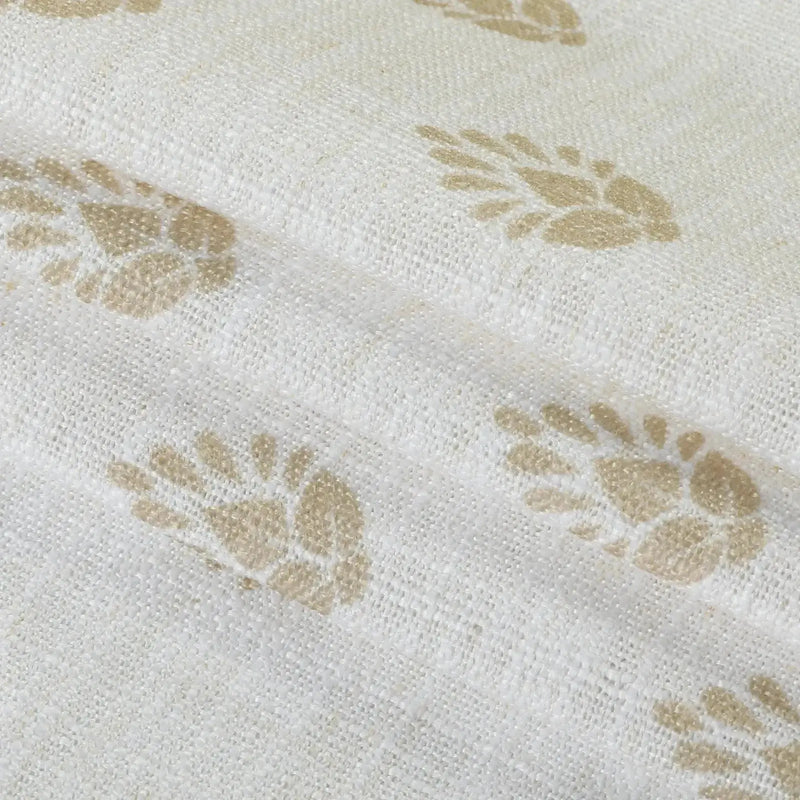 Stefana Silber Print Linen Blend Curtain Drapery Pleated?-TWOPAGES