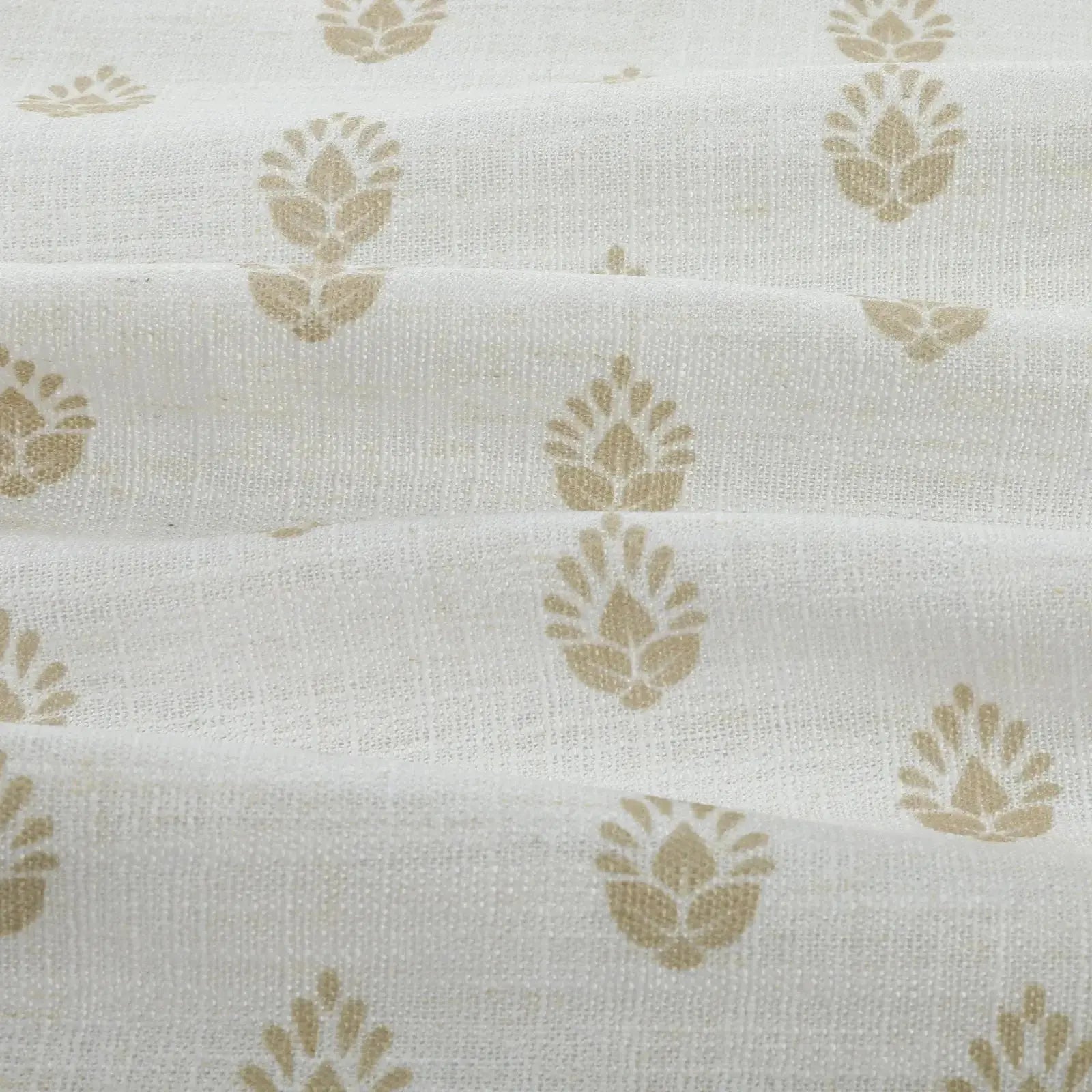 Stefana Silber Print Linen Blend Curtain Drapery Pleated?-TWOPAGES