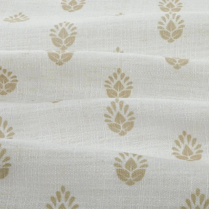 Stefana Silber Print Linen Blend Curtain Drapery Pleated?-TWOPAGES