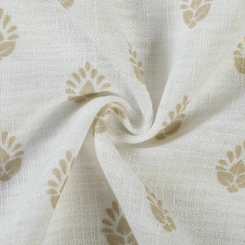 Stefana Silber Print Linen Blend Curtain Drapery Pleated?-TWOPAGES