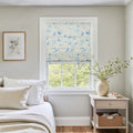 Holly Botanical Boho No-Drill Flat Fold Roman Blind Cordless