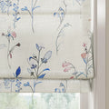 Holly Botanical Boho No-Drill Flat Fold Roman Blind Cordless
