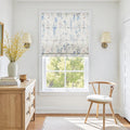 Holly Botanical Boho No-Drill Flat Fold Roman Blind Cordless