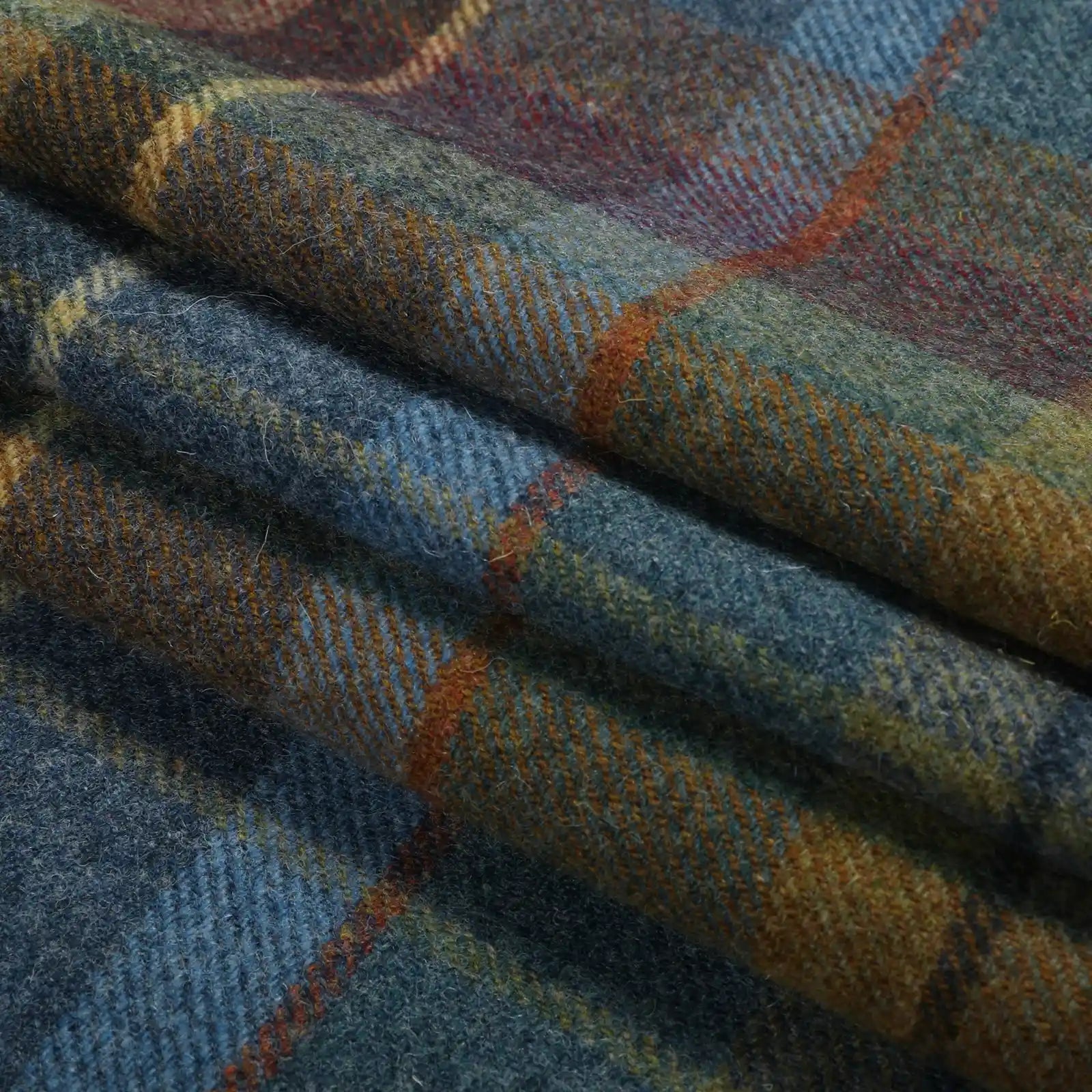 Karin Plaid Pure Wool Thermal Pleated Curtains