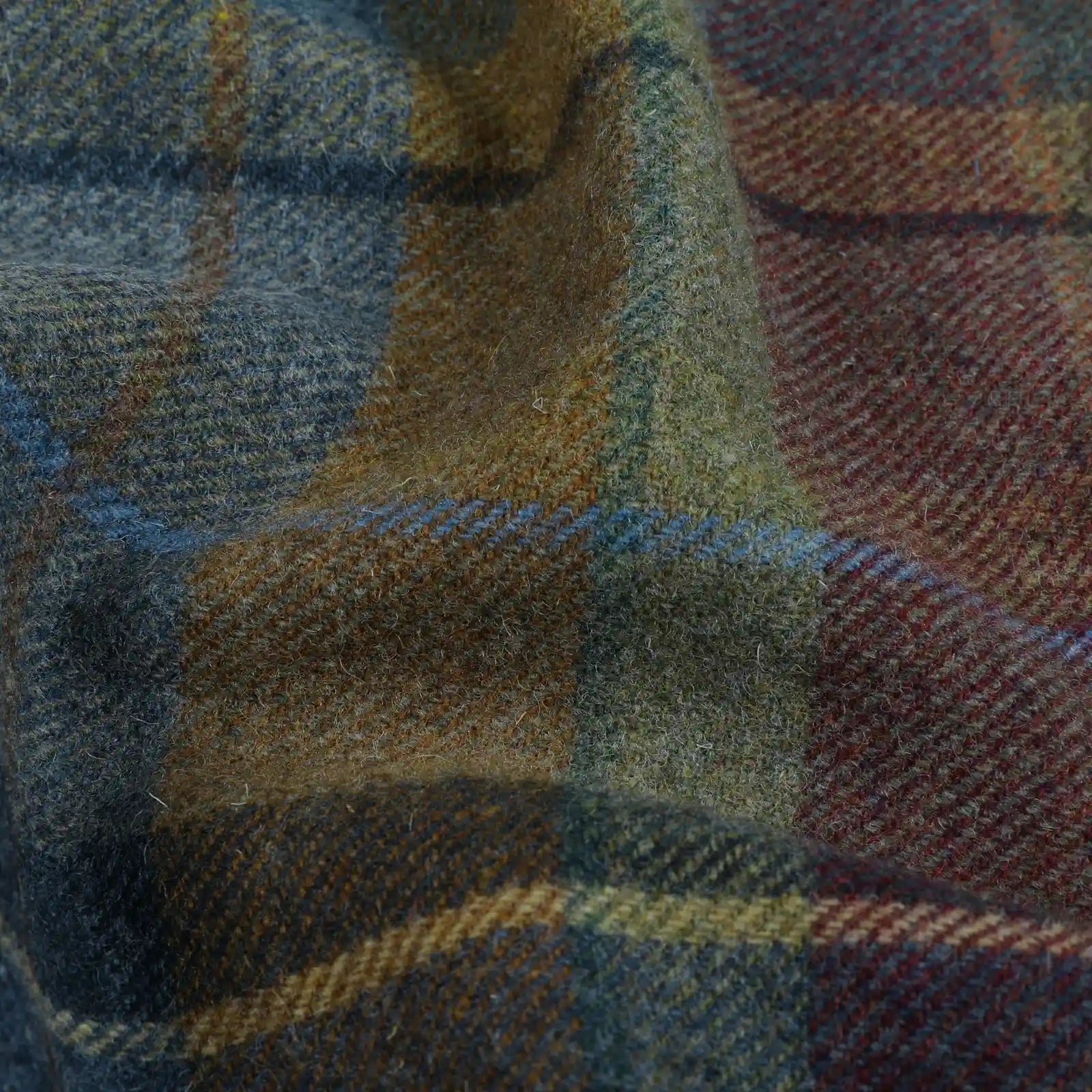 Karin Plaid Pure Wool Thermal Pleated Curtains