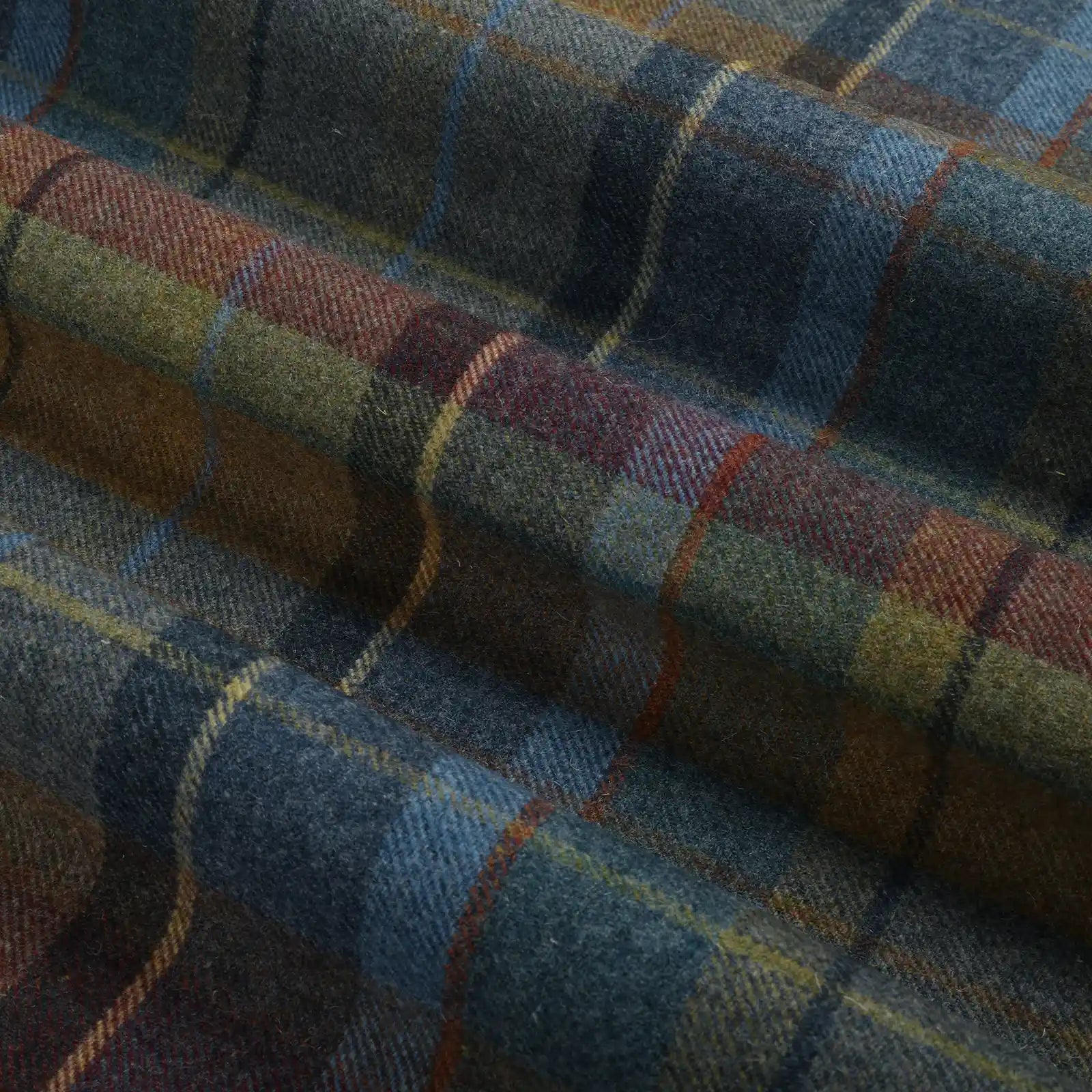 Karin Plaid Pure Wool Thermal Pleated Curtains