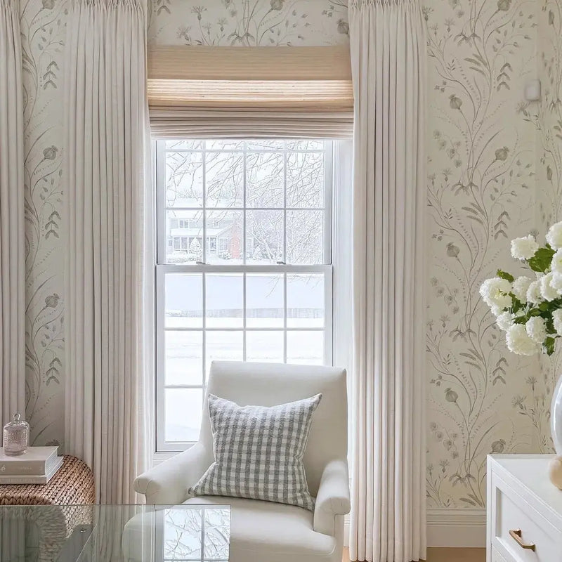 Natural Paper Bamboo Woven Blind - Marble White?-TWOPAGES CURTAINS