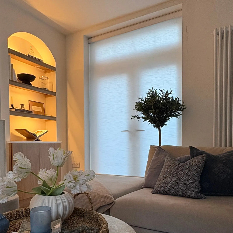 Alvin Motorized Sheer Light Filtering Roller Blind-?-TWOPAGES