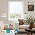 Alvin Motorized Blackout Boutique Roller Blind-?Boutique Snow White M128-1-TWOPAGES