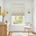 Holly Botanical Boho No-Drill Flat Fold Roman Blind Cordless