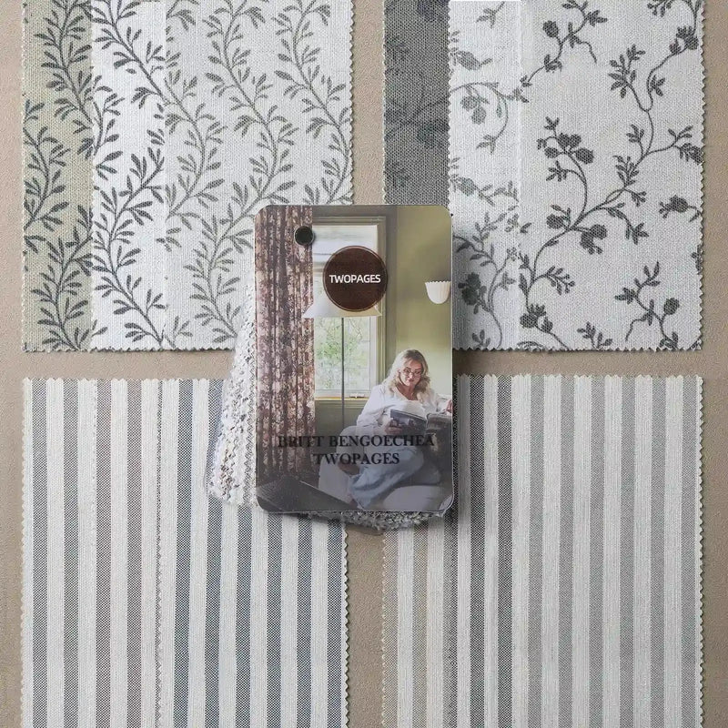 Britt Bengoechea X TWOPAGE Floral Print fabric swatches and sample booklet