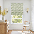 Holly Botanical Boho No-Drill Flat Fold Roman Blind Cordless