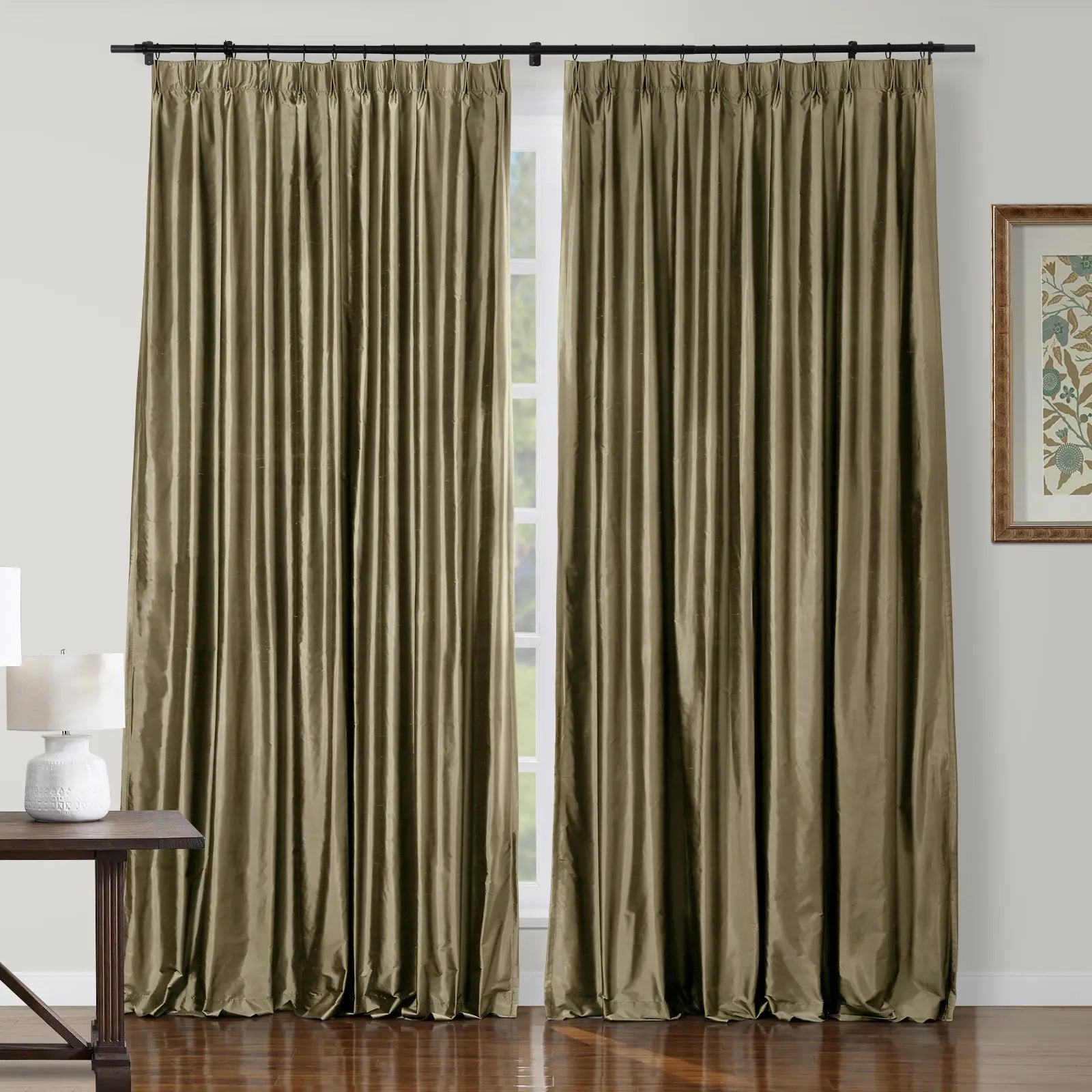 Selman Dupioni Silk Curtain Pleated TWOPAGES