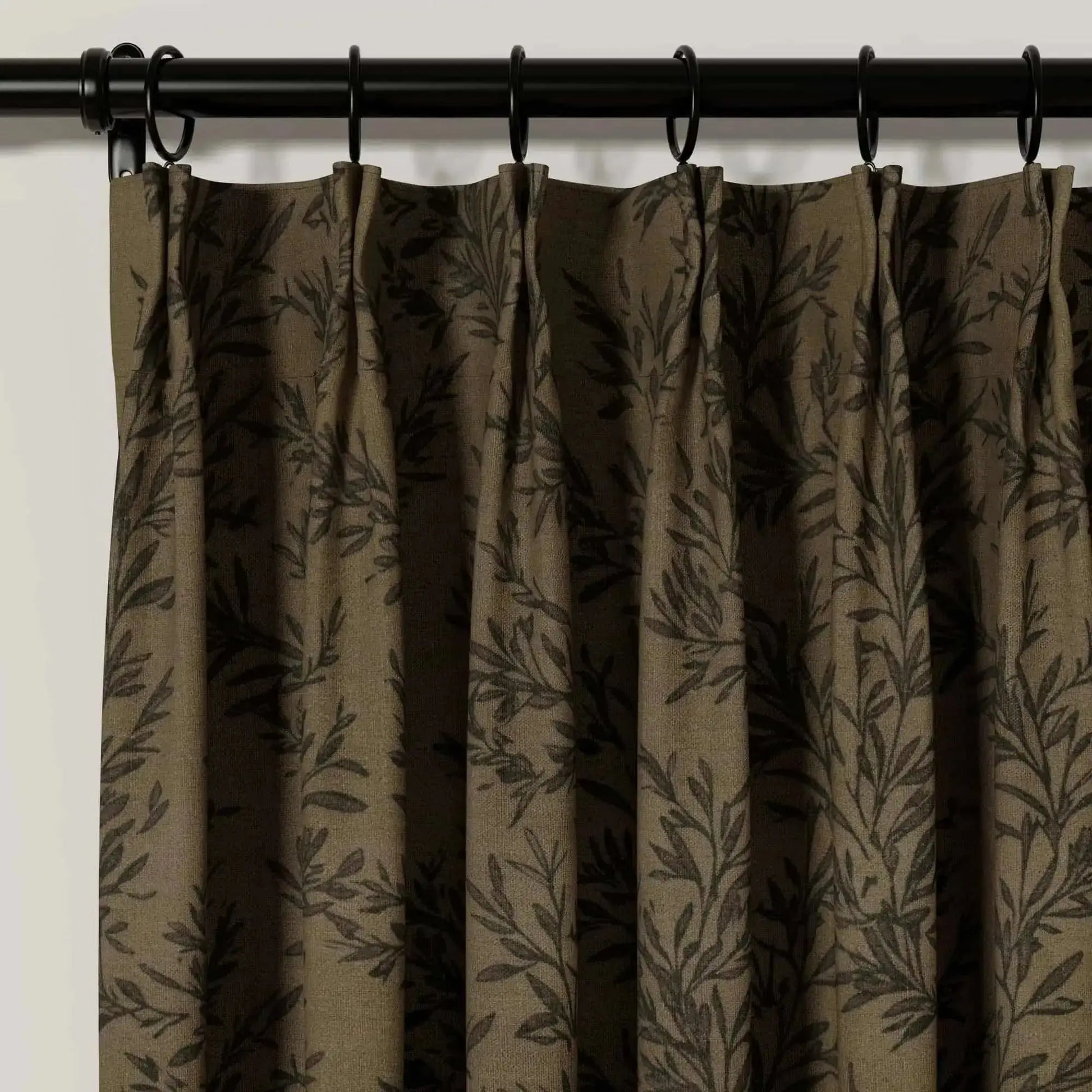 Sara Le Print Linen Cafe Curtains Pleated?-TWOPAGES
