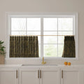 Sara Le Print Linen Pleated Cafe Curtains?-TWOPAGES
