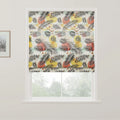 Holly Botanical Boho No-Drill Flat Fold Roman Blind Cordless