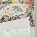 Holly Botanical Boho No-Drill Flat Fold Roman Blind Cordless