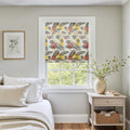 Holly Botanical Boho No-Drill Flat Fold Roman Blind Cordless