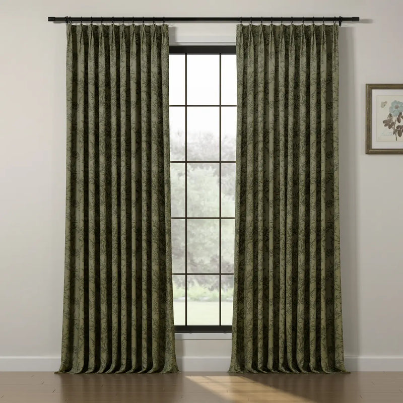 Sara Le Print Linen Drapery Pleated TWOPAGES