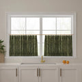 Sara Le Print Linen Pleated Cafe Curtains?-TWOPAGES