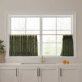 Sara Le Print Linen Pleated Cafe Curtains?-TWOPAGES
