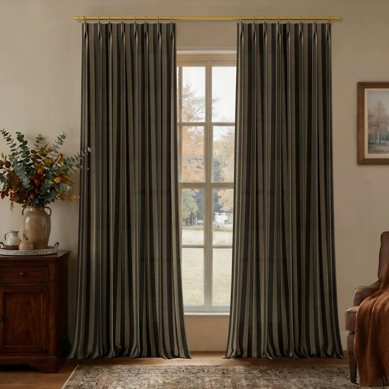 MS. MAVERICK MUSE x TWOPAGES Pastoral Printed Linen Cotton Pleated Curtains