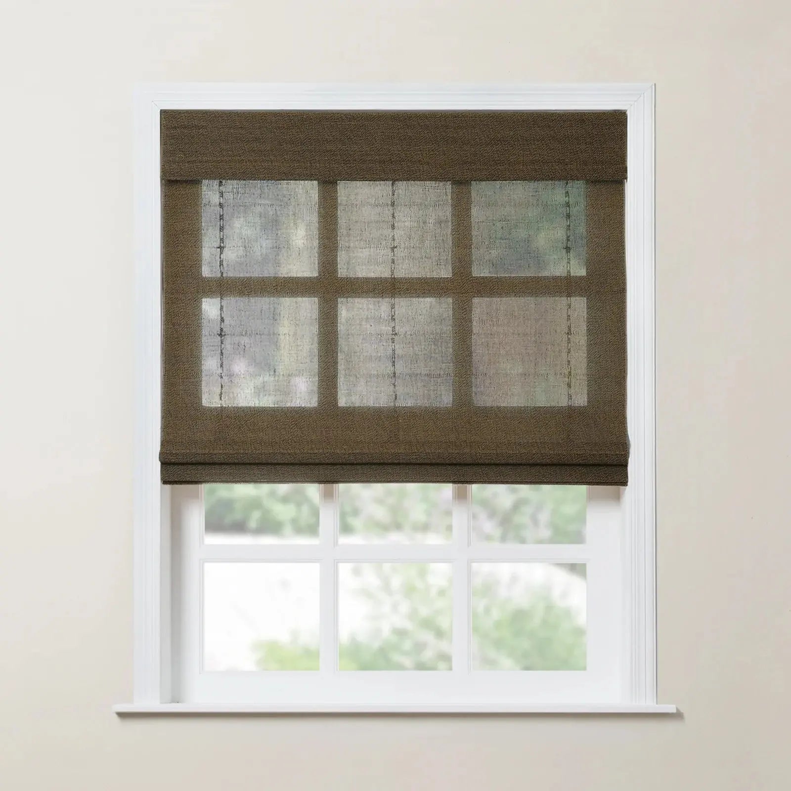 Rae Natural Ramie Bamboo Woven Blinds - Series P-?Brownish P20-TWOPAGES CURTAINS