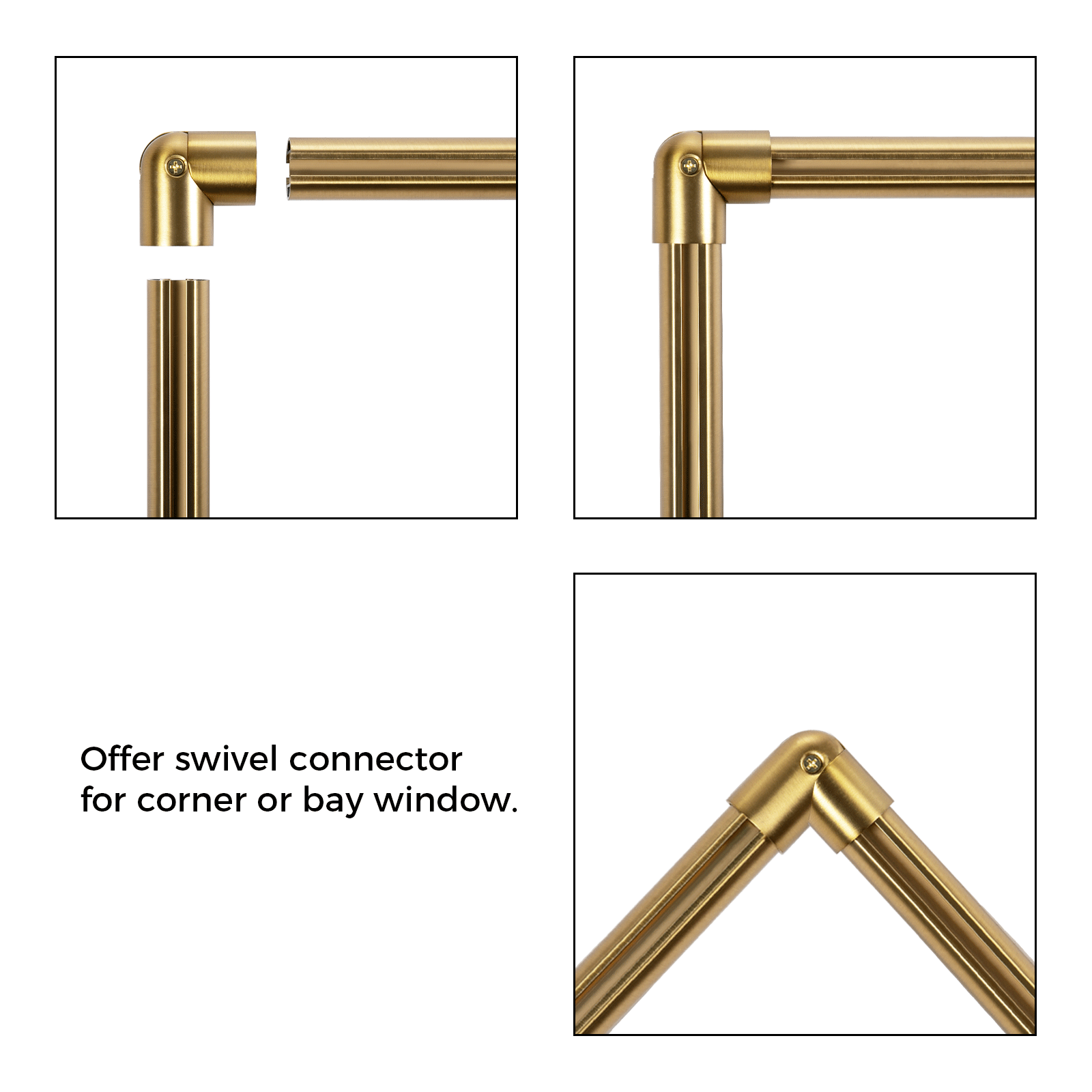 Cato Bay Window Curtain Traverse Pole