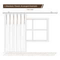 Arno Single Decorative Curtain Rod with Rings-?-TWOPAGES