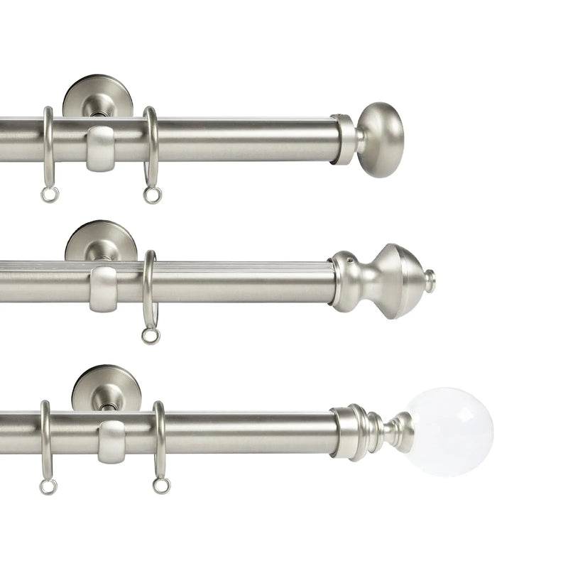 Arno Single Decorative Curtain Rod with Rings-?-TWOPAGES