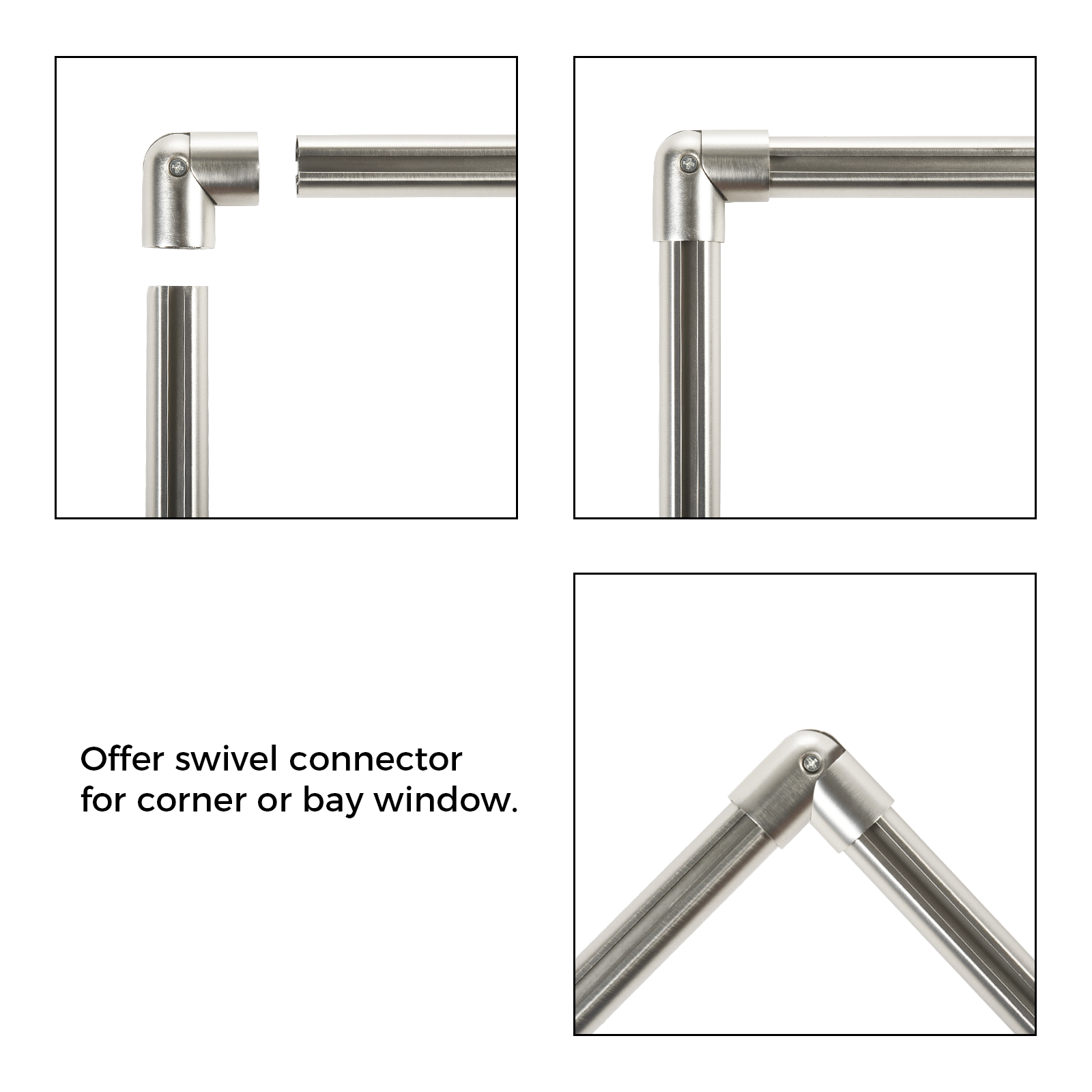 Cato Bay Window Curtain Traverse Pole