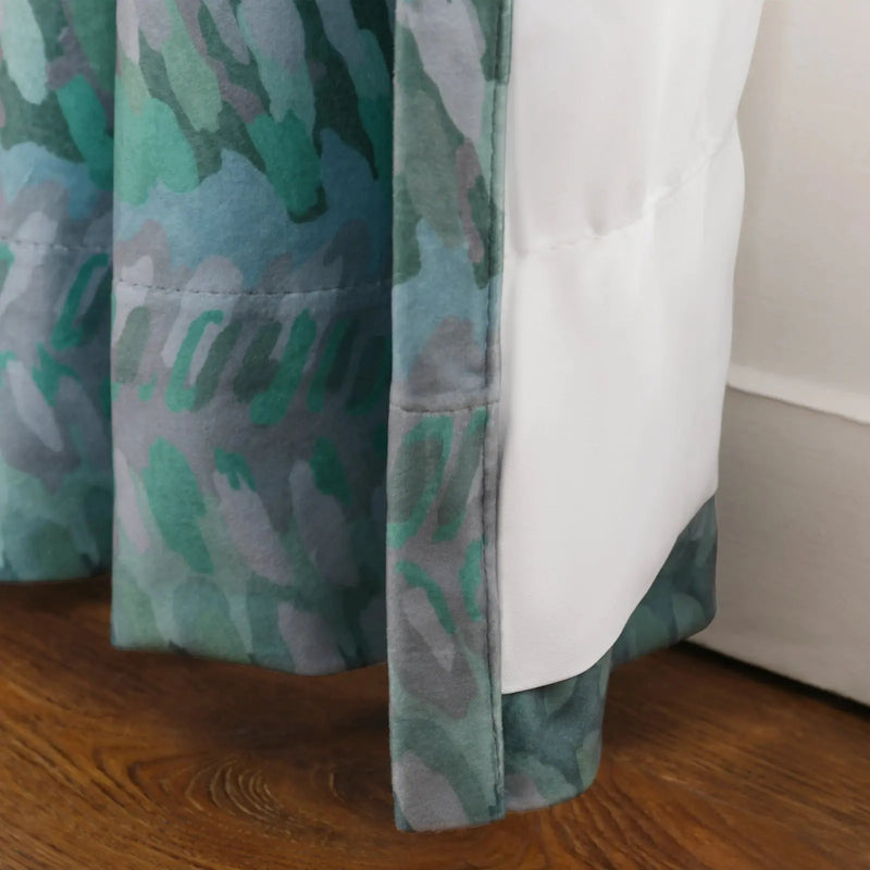 Amy Switzer Printed Velvet Pleated Drapery -TWOPAGES