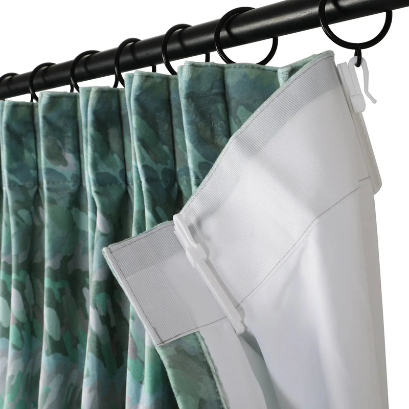 Amy Switzer Printed Velvet Pleated Drapery -TWOPAGES
