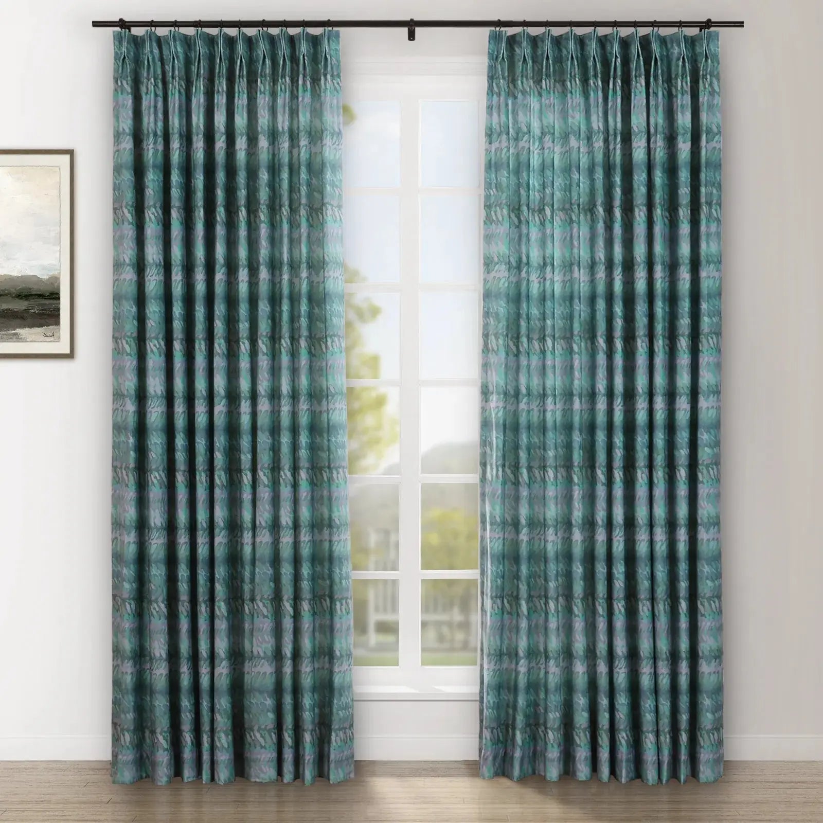 Amy Switzer Printed Velvet Pleated Drapery -TWOPAGES