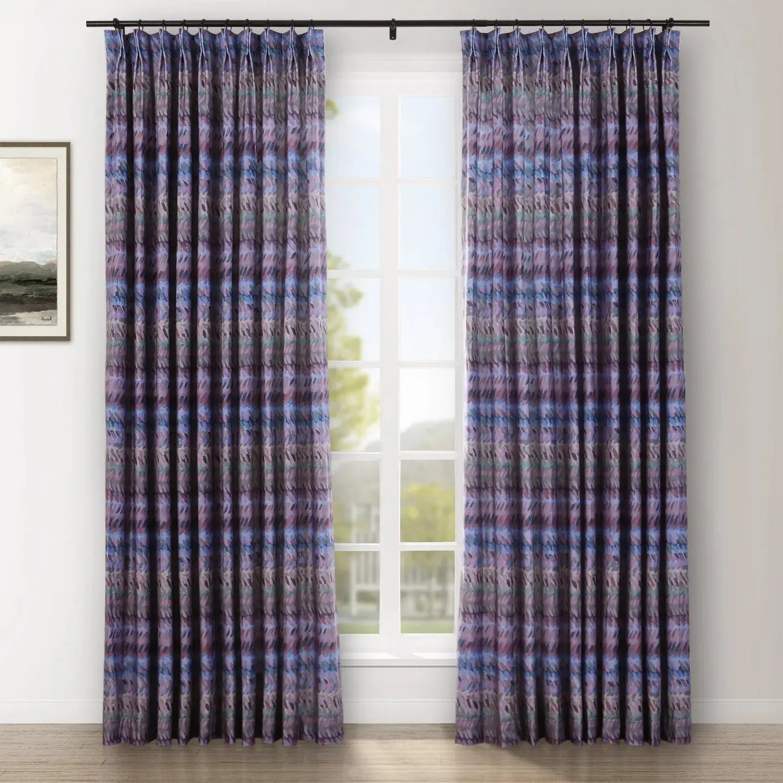 Amy Switzer Printed Velvet Pleated Drapery -TWOPAGES