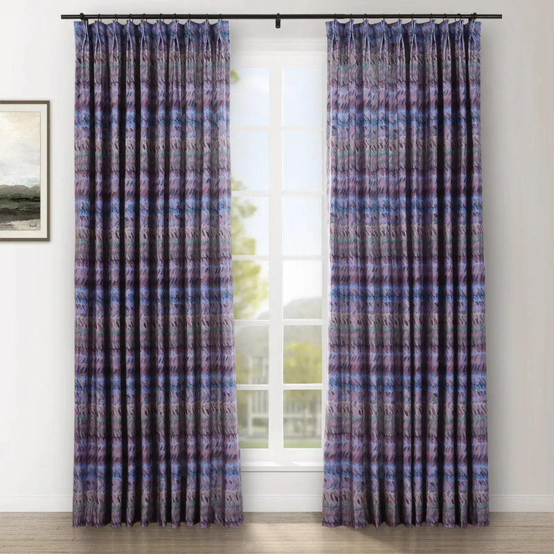 Amy Switzer Printed Velvet Pleated Drapery -TWOPAGES