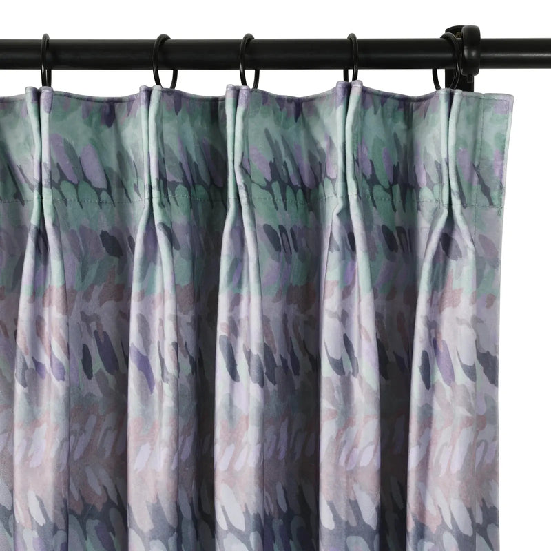 Amy Switzer Printed Velvet Pleated Drapery -TWOPAGES