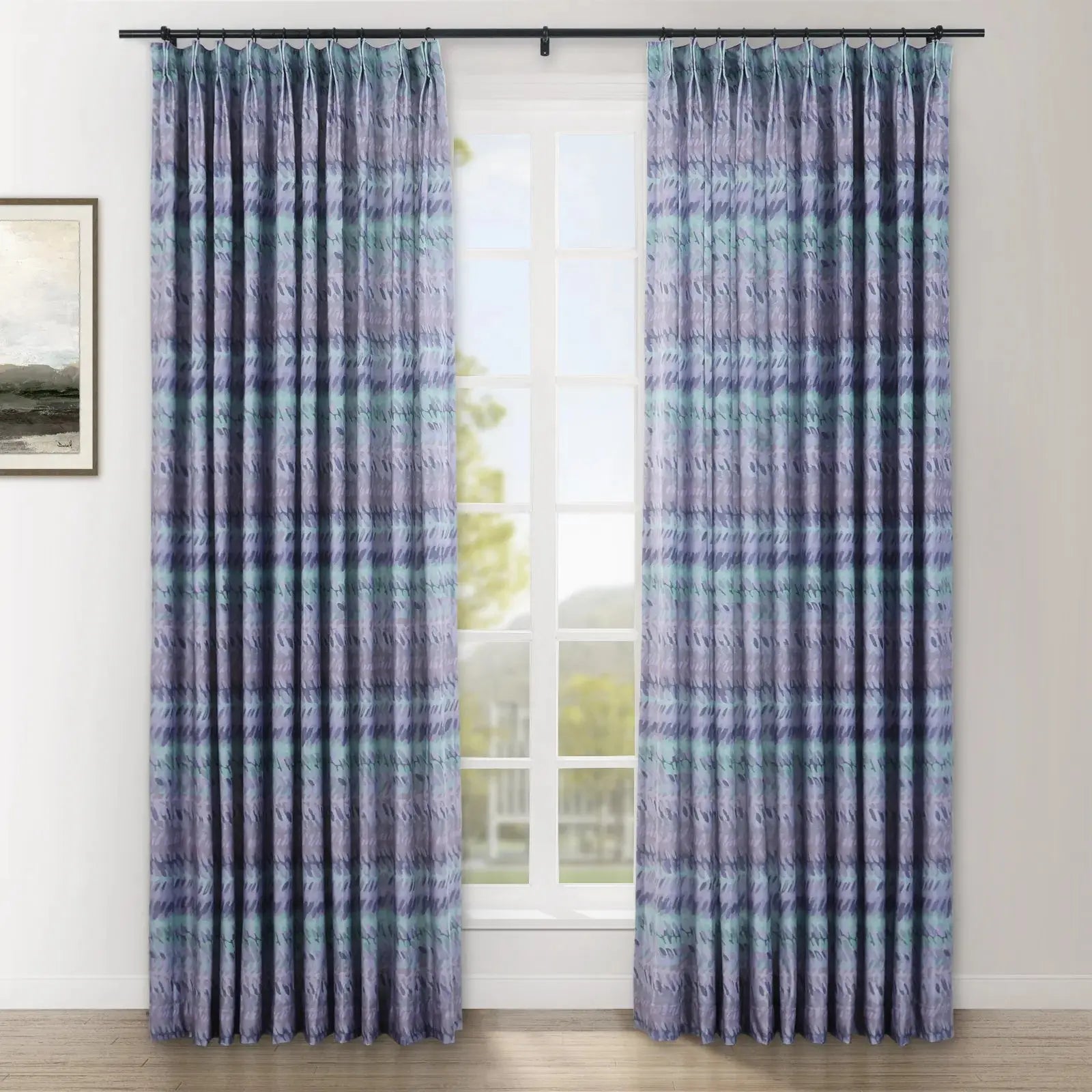Amy Switzer Printed Velvet Pleated Drapery -TWOPAGES