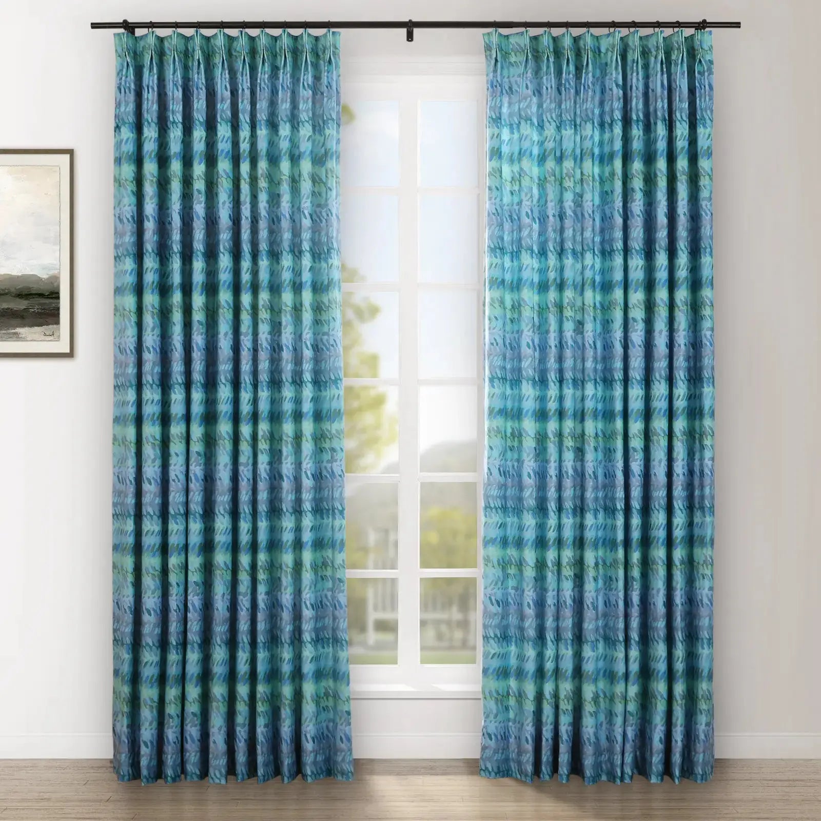 Amy Switzer Printed Velvet Pleated Drapery -TWOPAGES