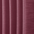 Burgundy Red Liz linen curtains in a close room detail highlighting the linen texture and colour