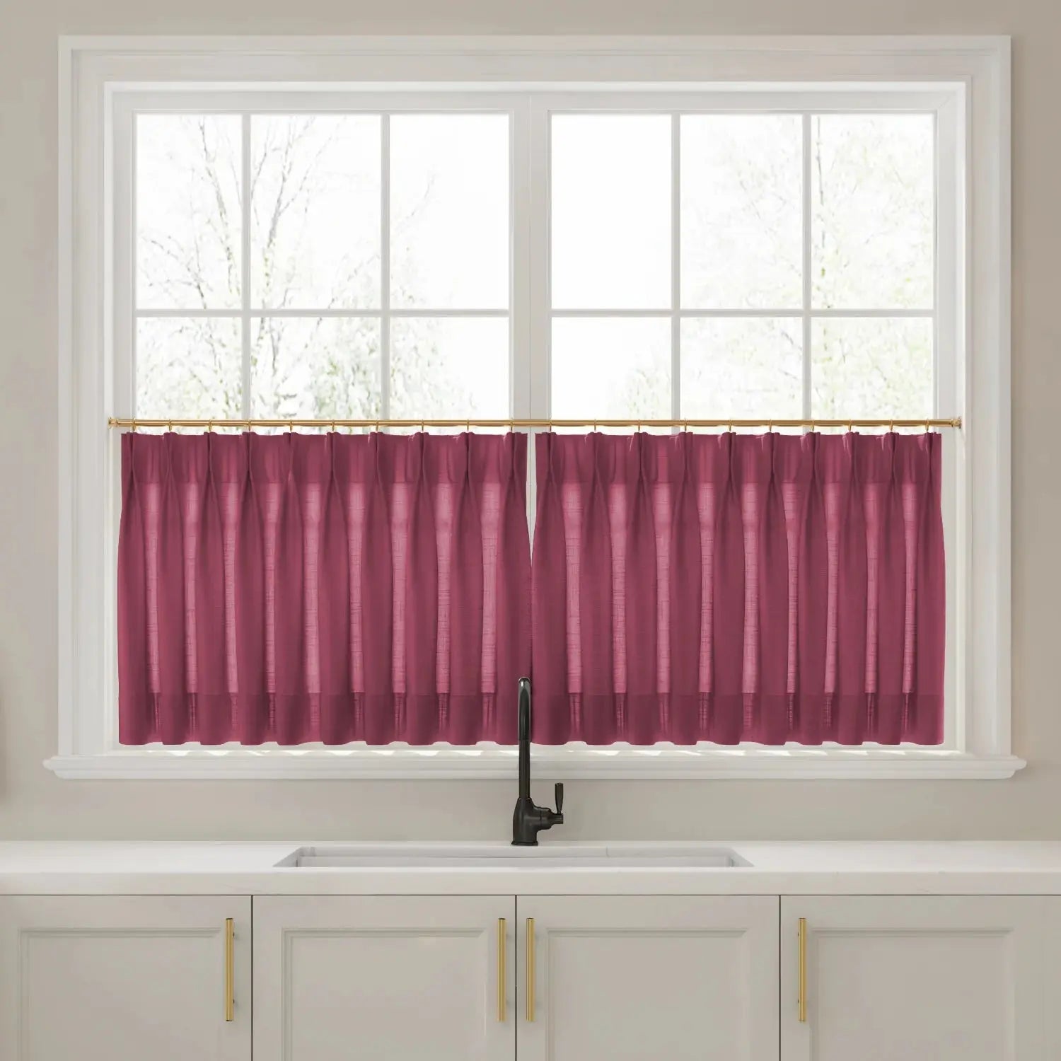 Liz Linen Pleated Cafe Curtains?-TWOPAGES
