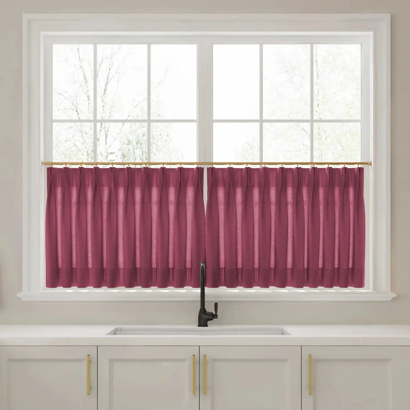 Liz Linen Pleated Cafe Curtains?-TWOPAGES