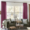 Liz Linen Blackout Curtains Pleated Drapery- -TWOPAGES