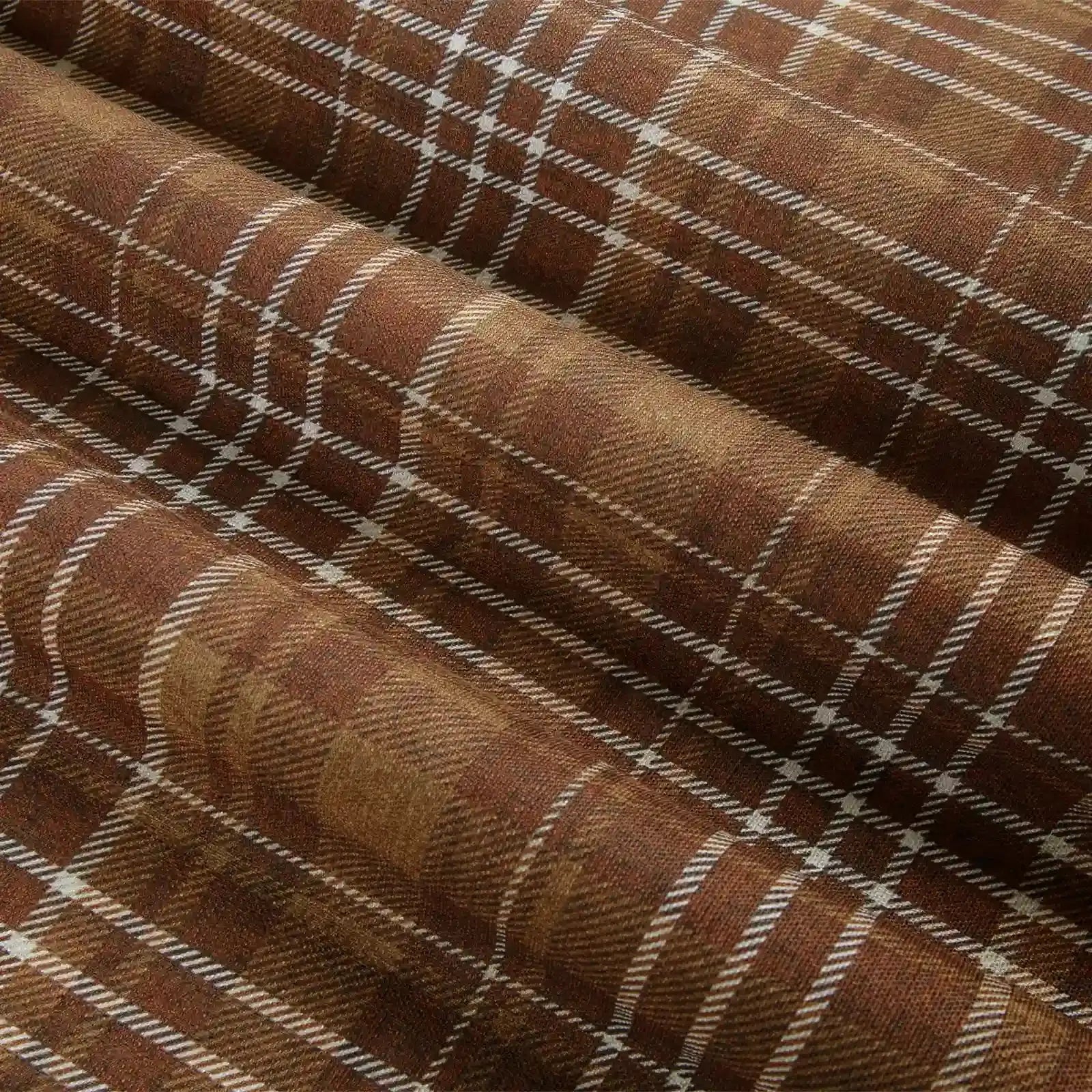 Kim Morrow Print Cotton Curtain Pleated- -TWOPAGES
