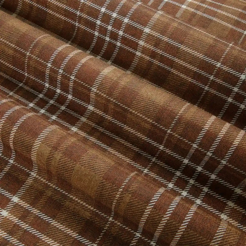 Kim Morrow Print Cotton Curtain Pleated- -TWOPAGES